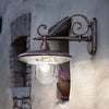 Applique-Esterno-Classica-Latina-Metallo-E-Ceramica-Nero-Sfumato-Rame-1-Luce-E27