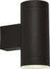 Applique-Esterno-Contemporanea-Rochester-Acciaio-Nero-Vetro-Bianco-2-Luci-Gu10