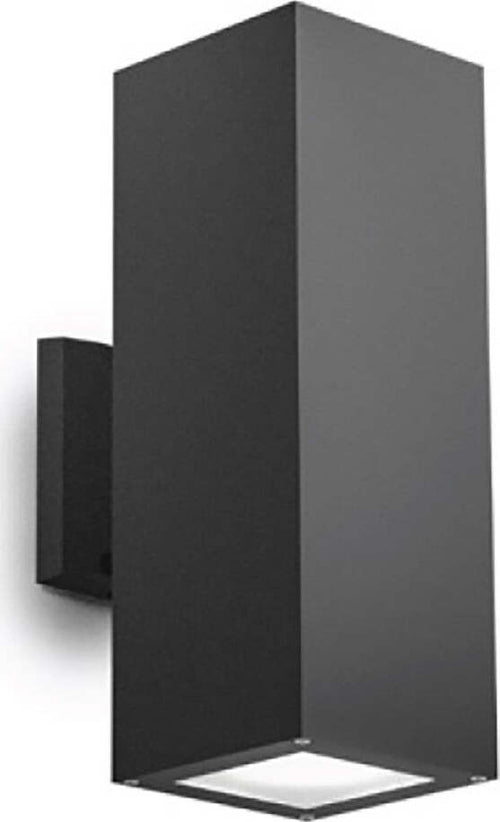 Applique-esterno-Gea-Led-AMON-QB-GES1016-GES1017-IP65-E27-LED-lampada-parete-moderna-biemissione