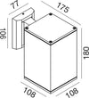 Applique-esterno-Gea-Led-AMON-QM-GES1015-IP65-E27-LED-lampada-parete-classica-monoemissione