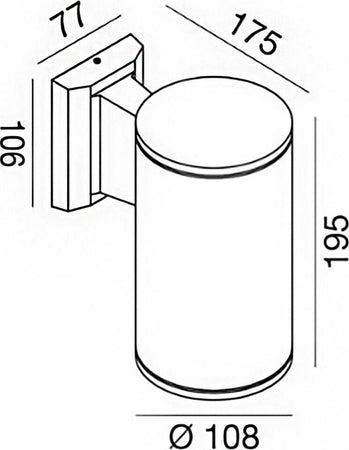 Applique-esterno-Gea-Led-AMON-RM-GES1005-IP65-E27-LED-lampada-parete-classica-monoemissione