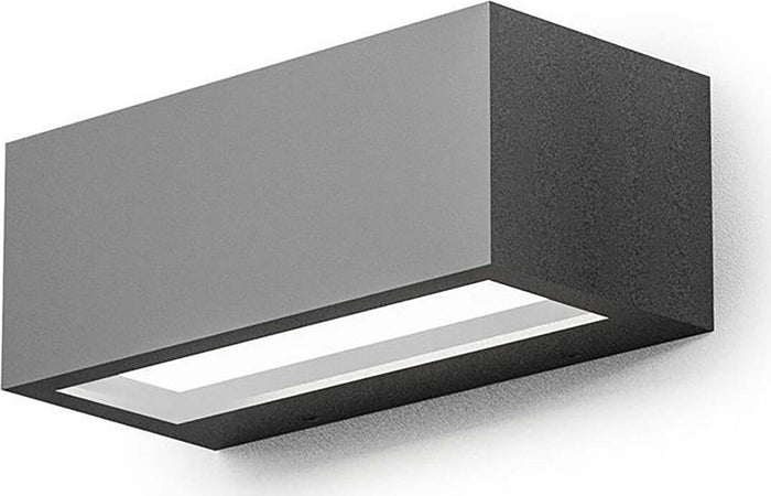 Applique-esterno-Gea-Led-RUHM-LED-IP65-GES970-lampada-parete-biemissione-moderna