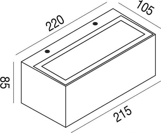 Applique-esterno-Gea-Led-RUHM-LED-IP65-GES970-lampada-parete-biemissione-moderna