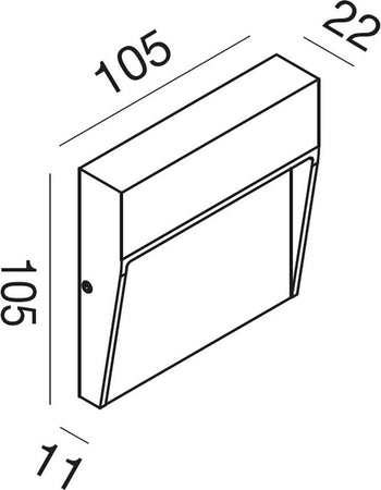 Applique-esterno-Gea-Led-SOL-Q-GES981-GES981C-lampada-parete-moderna