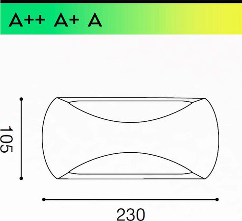 Applique-esterno-Gea-Led-SURYA-GPL253-LED-IP65-metacrilato-lampada-parete-biemissione