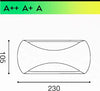 Applique-esterno-Gea-Led-SURYA-GPL253-LED-IP65-metacrilato-lampada-parete-biemissione