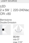 Applique-esterno-Gea-Led-ZORA-LED-IP65-GES1020-5W-fascio-regolabile-lampada-parete-biemissione-moderna