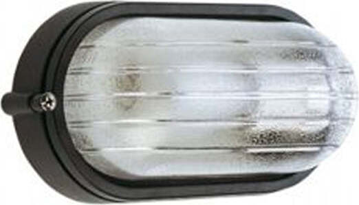 Applique-Esterno-Grande-Industriale-Ovale-Alluminio-E-Vetro-Nero-1-Luce-E27