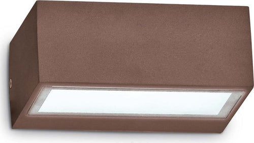 Applique-esterno-Ideal-Lux-TWIN-AP1-213330-G9-LED-IP44-alluminio-lampada-parete-classica-biemissione