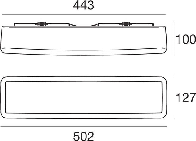 Applique-esterno-kit-emergenza-Linea-Light-MYWHITE-B-EMERGENCY-7810E-17W-LED-IP65-lampada-parete-soffitto-polietilene