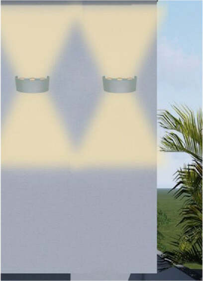 Applique-Esterno-Led-16w-Crown-Ip65-Up-&-Down-Grigio-Luce-Calda-Fredda-Natural