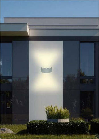 Applique Esterno Led 16w Crown Ip65 Up & Down Grigio Luce Calda Fredda Natural Illuminazione/Illuminazione per esterni/Lampade da parete Trade Shop italia - Napoli, Commerciovirtuoso.it