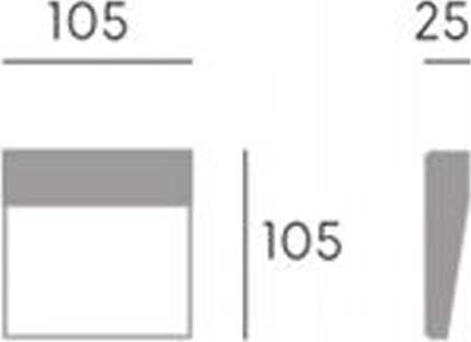 Applique-Esterno-Moderna-Geo-Square-Alluminio-E-Termoplastica-Caffè-Led-3W-4000K
