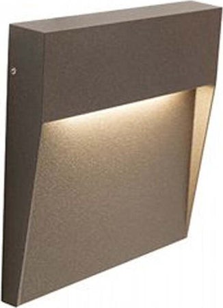 Applique-Esterno-Moderna-Geo-Square-Alluminio-E-Termoplastica-Caffè-Led-6W-4000K