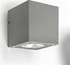 Applique-esterno-Pan-International-BOXER-LED-DOWN-IP54-lampada-parete-giardino