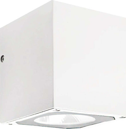 Applique-esterno-Pan-International-BOXER-LED-DOWN-IP54-lampada-parete-giardino