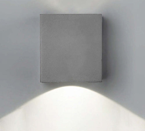 Applique-esterno-Pan-International-BOXER-LED-DOWN-IP54-lampada-parete-giardino