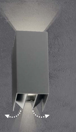 Applique-esterno-Pan-International-WIN-UP-DOWN-LED-IP54-lampada-parete-giardino