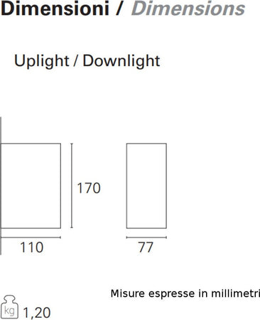 Applique-esterno-Pan-International-WIN-UP-DOWN-LED-IP54-lampada-parete-giardino