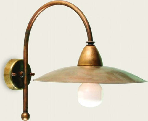 Applique-esterno-rustico-Lampadari-Bartalini-CRISGO-AB25-E27-LED-ottone-lampada-parete