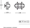Applique-esterno-rustico-Lampadari-Bartalini-GABBIETTA-895-897-AO-E27-LED-ottone-vetro-lampada-parete-soffitto