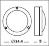 Applique-esterno-rustico-Lampadari-Bartalini-SOL-1-OV-831-AO-GX53-LED-ottone-lampada-parete-soffitto