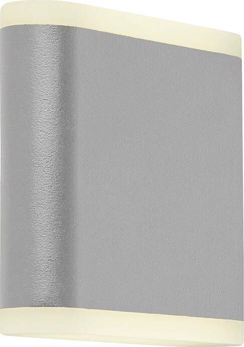Applique-Esterno-Stratford-Alluminio-Grigio-Policarbonato-Bianco-Led-7,74W-4000K