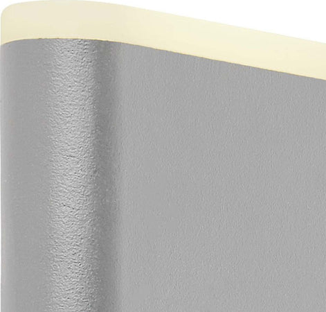 Applique-Esterno-Stratford-Alluminio-Grigio-Policarbonato-Bianco-Led-7,74W-4000K