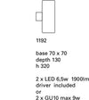 Applique-esterno-Toscot-HANS-1192-GU10-LED-IP55-lampada-parete-biemissione-rustica
