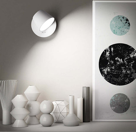 Applique-Faretto-Moderna-Plug-Bianco-Led