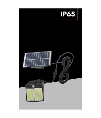Applique Faretto Solare Da Esterno Con Pannello Sensore Luce 6500k Ip65 Sw2012-f