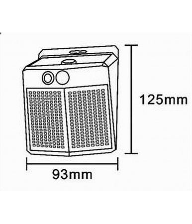Applique Faretto Solare Da Esterno Con Pannello Sensore Luce 6500k Ip65 Sw2012-f