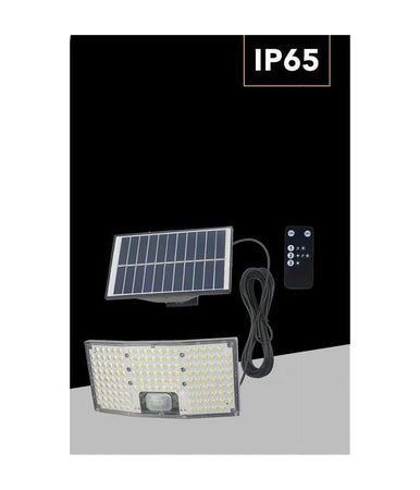 Applique Faretto Solare Da Esterno Con Pannello Sensore Luce Fredda Ip65 Sw2881-f
