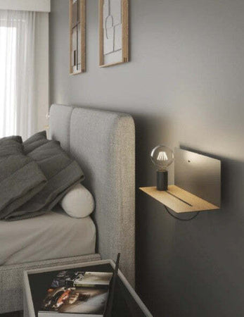 Applique-Flash-Nero-Usb-1Xe27-33X15X18Cm