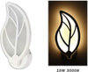 Applique-Foglia-A-Parete-7-Watt-Lampada-Abat-Jour-Luce-Fredda-Calda-Naturale-E32