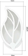 Applique Foglia In Vetro A Parete Luce Bianca Lampada Led Interno 7 W E32f Universo