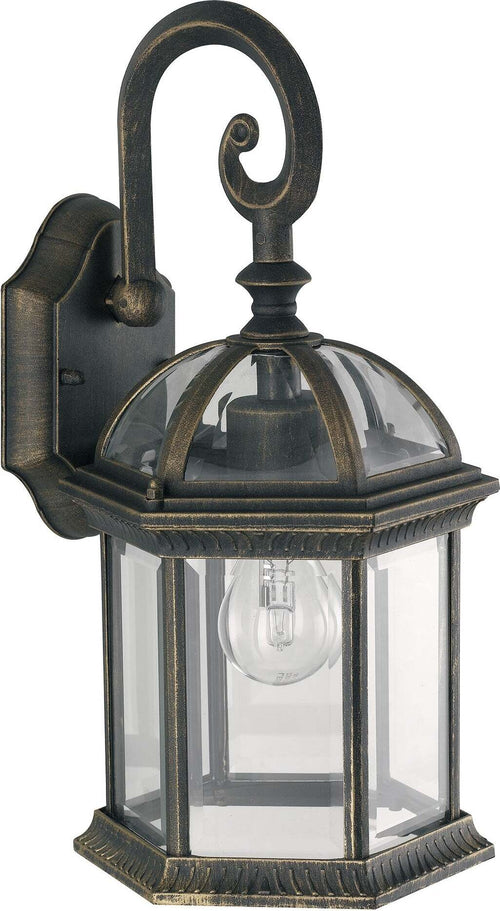 Applique Gaeta Nero/Oro 1Xe27 Ip23 20,5X39X20Cm Illuminazione/Illuminazione per interni/Illuminazioni per pareti/Applique Led Mall Home - Napoli, Commerciovirtuoso.it
