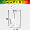 Applique-Gea-Led-STELE-UP-GES733-E27-LED-IP44-alluminio-antracite-lampada-parete-moderna-esterno