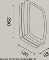 Applique-Gea-Led-URA-Q-GES302-LED-IP54-lampada-soffitto-parete-classica-alluminio-ruggine-rettangolare-E27