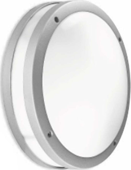 Applique-Gea-Led-URA-R-GES291-LED-IP54-lampada-partete-soffitto-moderna-grigio-alluminio-tonda-E27