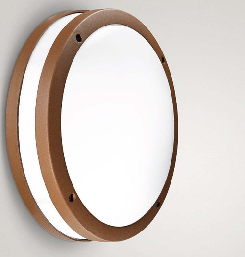 Applique-Gea-Led-URA-R-GES292-LED-IP54-lampada-parete-soffitto-classica-ruggine-tonda-E27