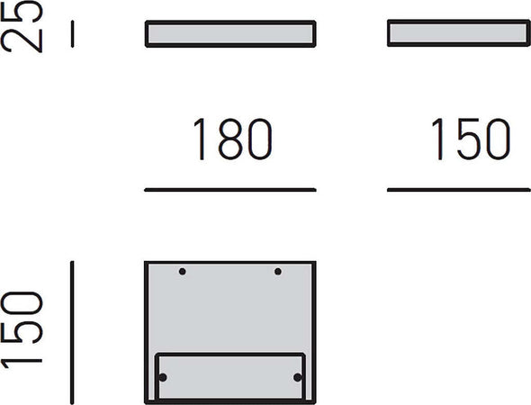 Applique-Gea-Luce-YOANA-AP-LED-1500LM-3000°K-220V-titanio-lampada-parete-mensola-classica-moderna-monoemissione