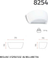 Applique-gesso-9010-Belfiore-DARLA-BIG-8254-41-E27-LED-biemissione-lampada-parete