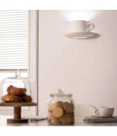 Applique Gesso A Forma Di Tazza Da Caffè A Parete Verniciabile Attacco G9 Gs-e85