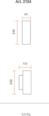 Applique-gesso-Belfiore-9010-2184.54-G9-LED-9010-lampada-parete