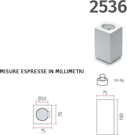 Applique-gesso-Belfiore-9010-2536-ECNO-2537.35-GU10-LED-lampada-parete