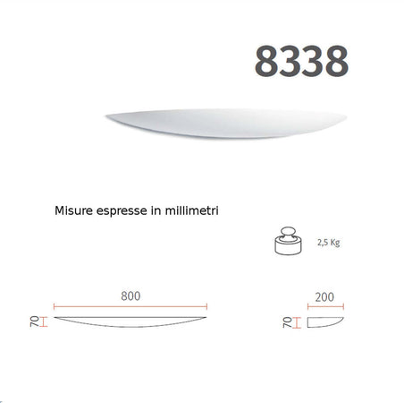 Applique-gesso-Belfiore-9010-ARIEL-BIG-8338.51-R7s-LED-lampada-parete