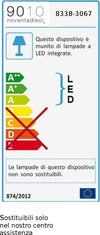 Applique-gesso-Belfiore-9010-ARIEL-BIG-8338.51-R7s-LED-lampada-parete