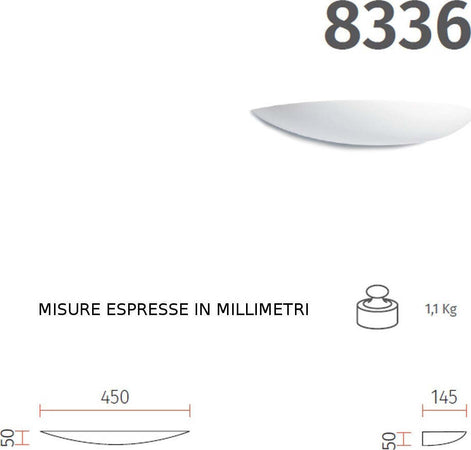 Applique-gesso-Belfiore-9010-ARIELL-SMALL-8336.52-G9-LED-lampada-parete-classica