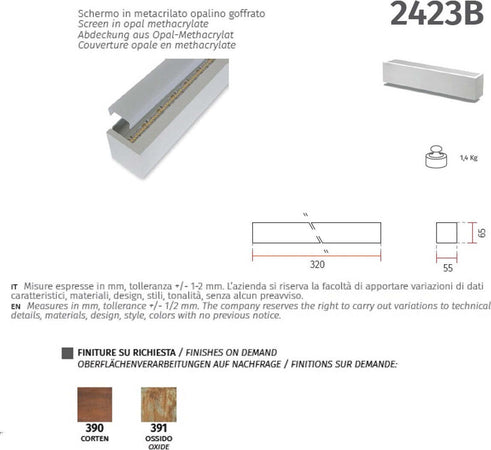 Applique-gesso-Belfiore-9010-BAIZE-2423B.3045-LED-lampada-parete